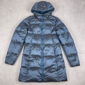 Eddie Bauer Luna Peak Down Puffer Jacket Womens S Blue 550‎ Fill Overstuffed